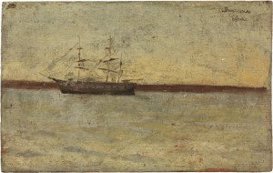 Escollera con un velero, 1896. Museo Picasso