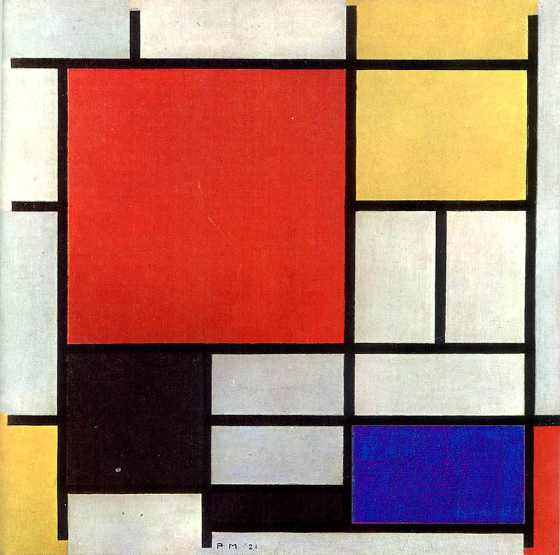 Piet Mondrian Composición en rojo, amarillo, azul y negro, 1926.